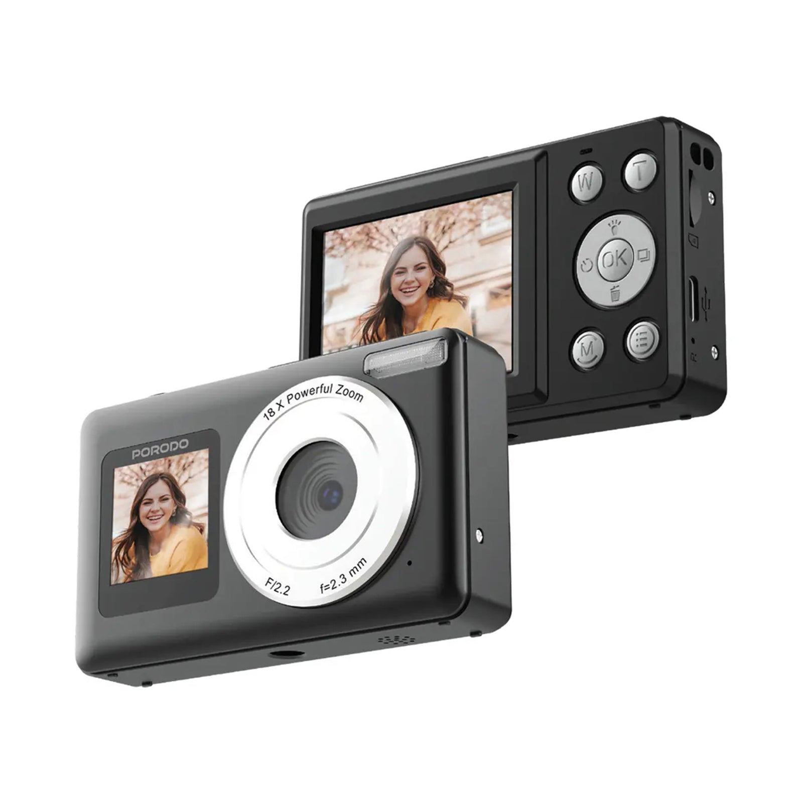 Porodo Lifestyle 1080P Mini Digital Camera 800mAh - Black